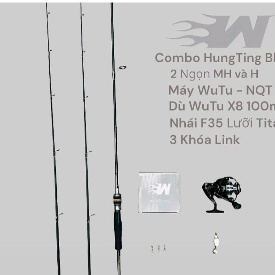 combo Cần hunting black , máy Wutu NQT