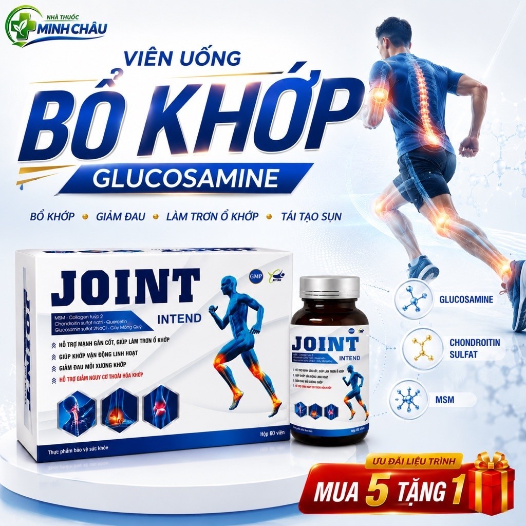 Glucosamine Joint Intend 60 Viên – Hỗ Trợ Thoái Hóa Khớp, Đau Nhức Xương Khớp, Khô Khớp