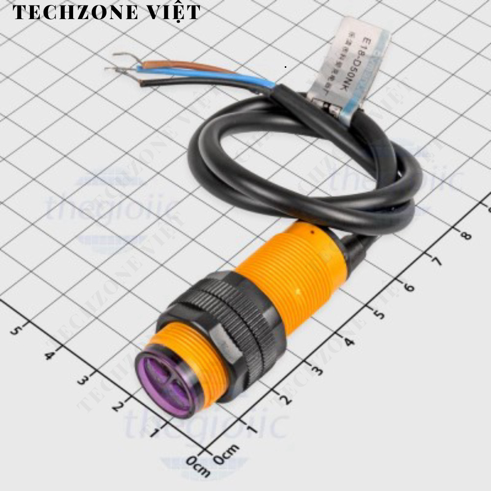 E18-D50NK Cảm Biến Khoảng Cách Vật Cản 3-50cm Có Tùy Chỉnh NPN-NO TechZone Việt