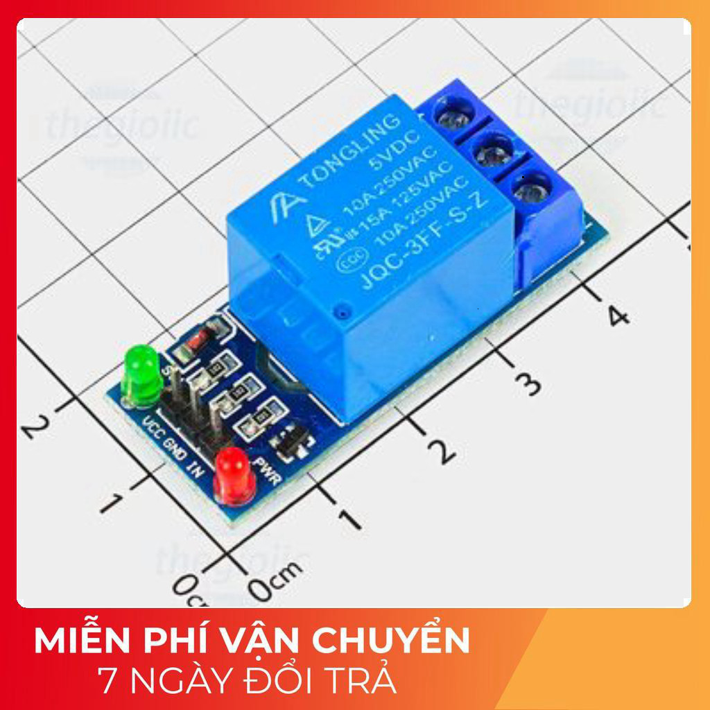 [2 Cái]- Module 1 Relay 5V Kích Mức Cao Tech Linh Kiện Tech Linh Kiện