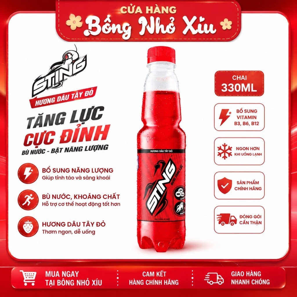 Sting dâu Sting đỏ chai 330ml