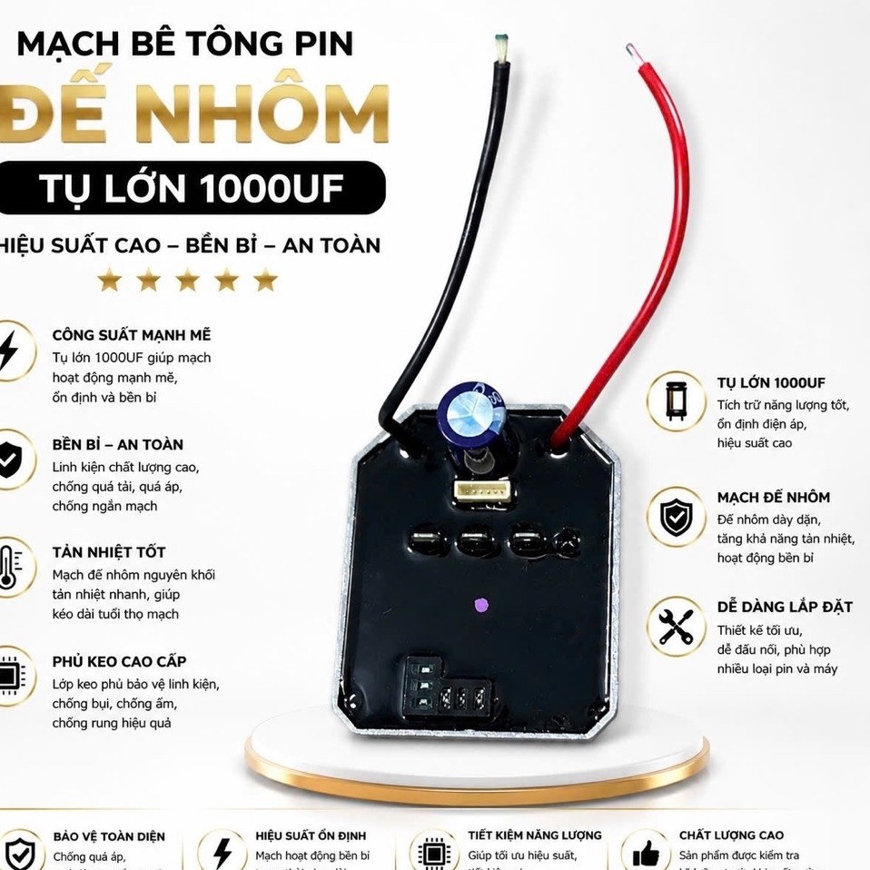 Mạch Máy Khoan Bê Tông Pin 3 Chức Năng Với Đế Tản Nhiệt Nhôm Và Công Tắc Máy Khoan Bê Tông Pin