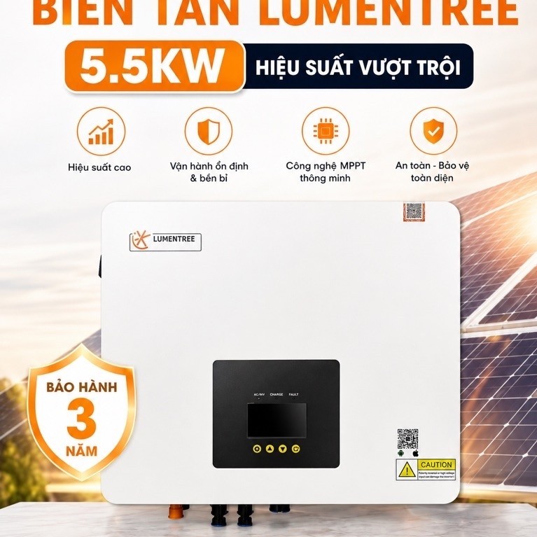 Biến Tần Hybrid 5.5KW Lumentree HP Chính Hãng | Inverter Điện Mặt Trời | Bảo Hành 3 Năm