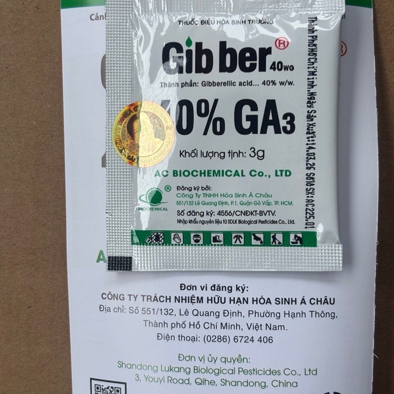 Gibber 40WG 3GR Ga3 cốm Á Châu: Tăng năng suất cây trồng