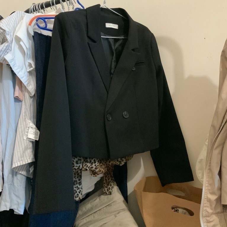Áo Blazer Nữ Boiling qc Lửng Freesize Cotton Đệm Vai