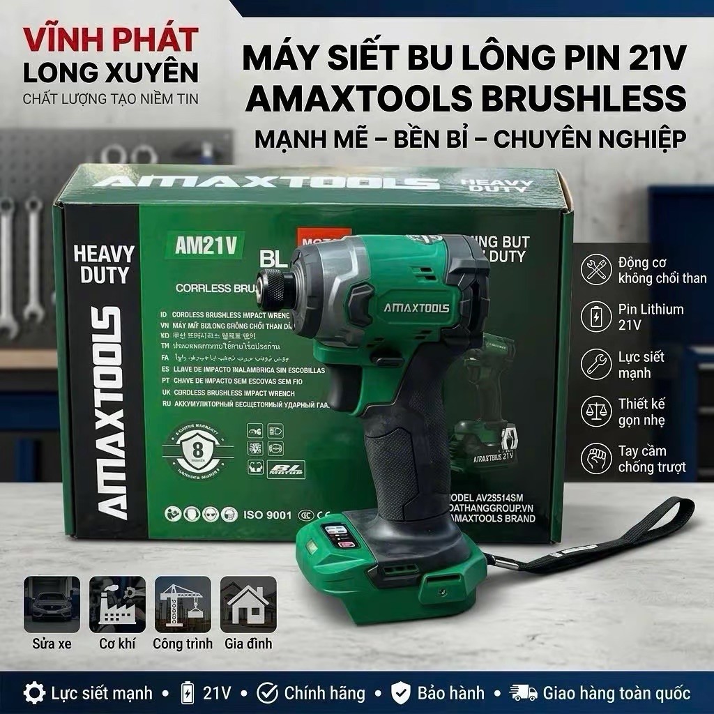 Máy vặn bulong/vít dùng pin Amaxtools AV25514SM