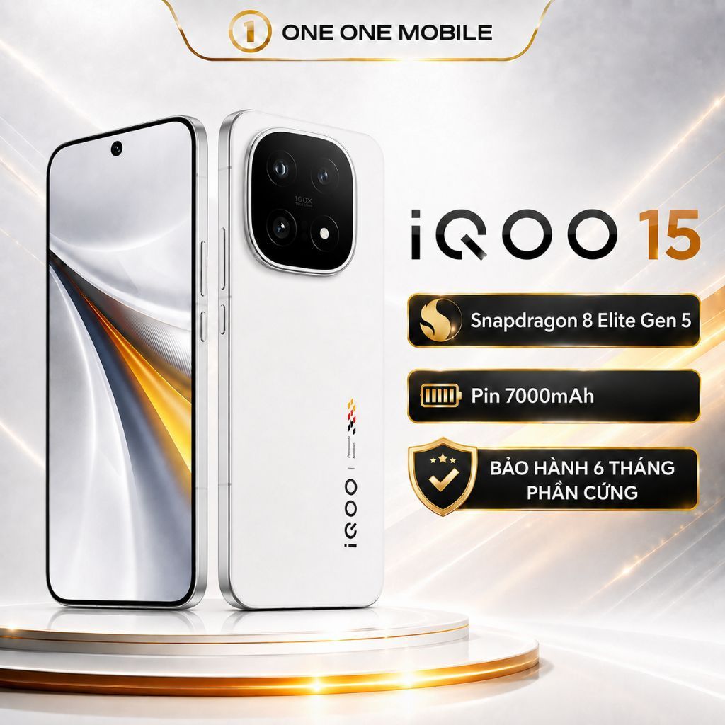 Điện Thoại Vivo iQOO 15 5G (16+256GB) New Seal Snapdragon 8 Elite Pin 7000mAh