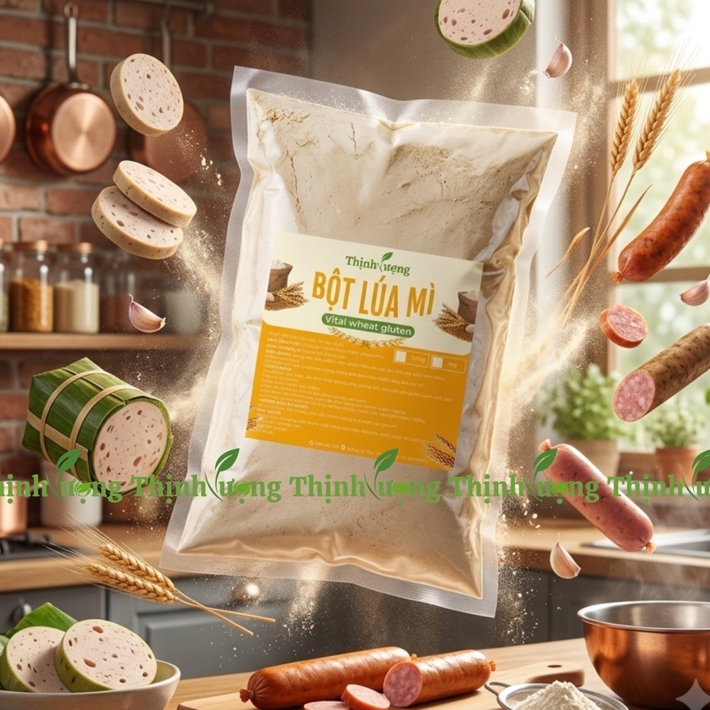 1kg Bột Mì Căn Gluten, Bột Lúa Mì , Bột Làm Bò Viên Giò Chả , Vital Wheat Gluten Expired Date 2028