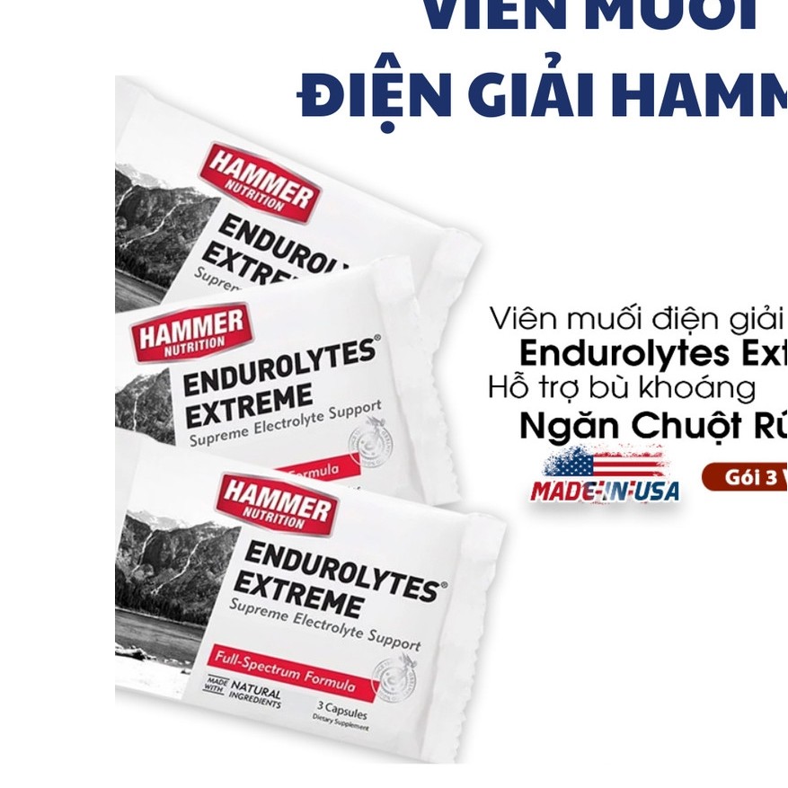 Muối Điện Giải Hammer Endurolytes Extreme Gói 3 Viên-RunZone
