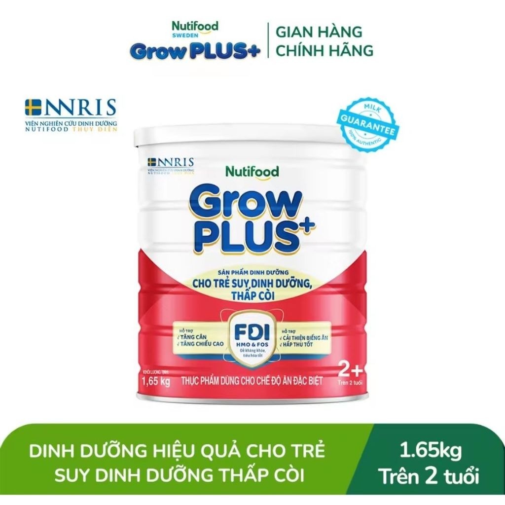 Sữa bột Grow PLUS+ ĐỎ 2+ 1,5kg SUY DINH DƯỠNG