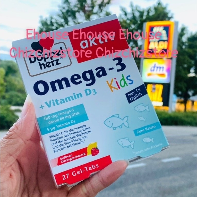 Doppelherz aktiv Omega-3 + Vitamin D3 Kids – 27 Gel-Tabs 🇩🇪