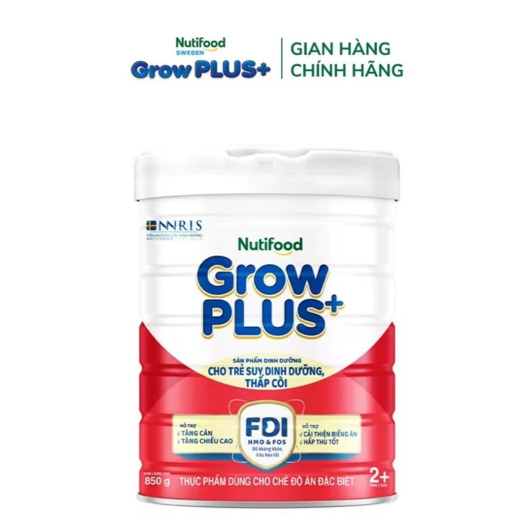Sữa bột Grow plus nutifood đỏ 2+ 850g
