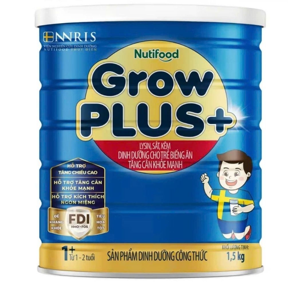 Sữa bột Grow plus xanh 1+ nutifood 1,5kg