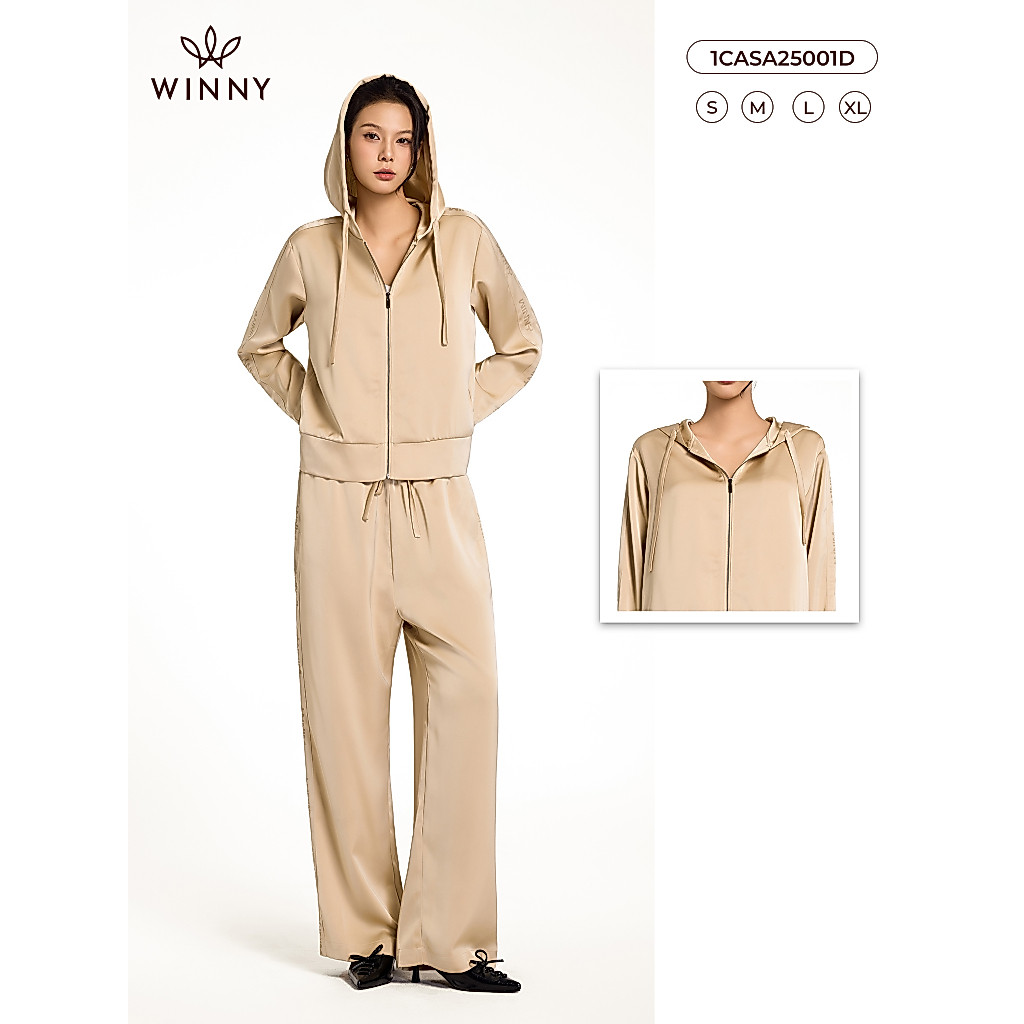 [XẢ KHO] Bộ đồ nữ WINNY satin, Set đồ nữ lụa satin bóng mượt quần dài tay dài thoải mái mặc nhà, đi 