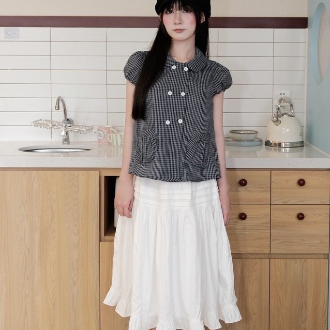 Pale Skirt - 𝐄𝐢𝐠𝐡𝐭𝐞𝐞𝐧 𝐀𝐠𝐚𝐢𝐧ミ★ Chân váy xoè tầng freesize thời trang nữ