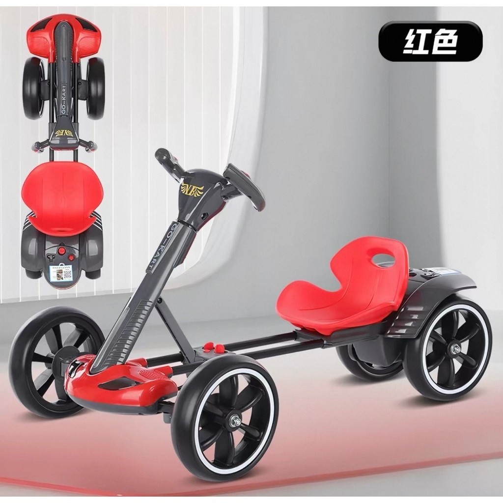 🔥 MẪU HOT – XE ĐIỆN GO-KART GẤP GỌN CHO BÉ 🏎️💨  ⚡ Xe điện di động đa năng 4 bánh Go-Kart