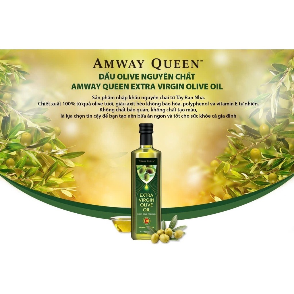 [Mã hàng hóa :  296962] - Dầu Olive Nguyên Chất Amway Queen Extra Virgin Olive Oil 500ml
