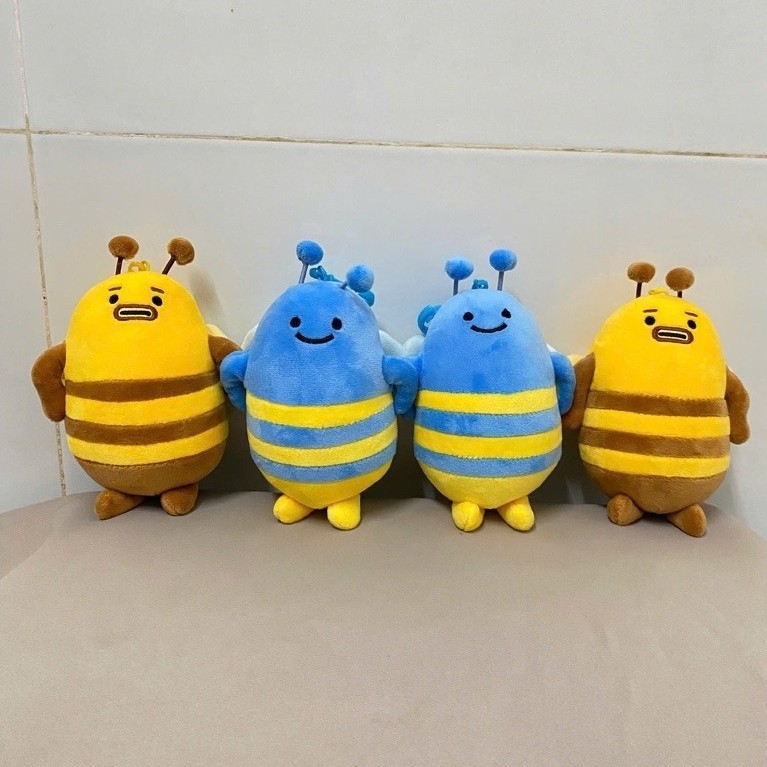 Bộ Gấu Bông Ong Gudetama & Ong Xanh Đáng Yêu - Gấu Bông Trứng Lười Biến Hình Ong Mềm Mịn