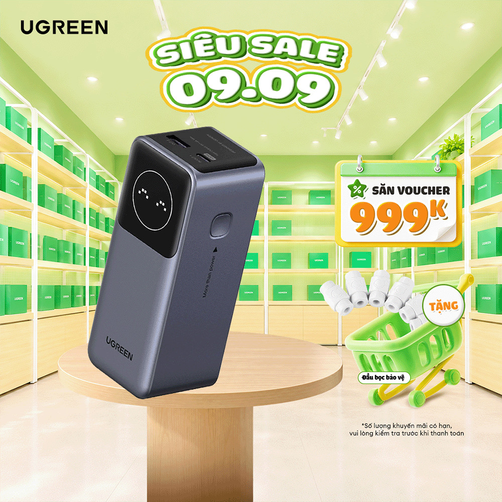 Pin sạc dự phòng Ugreen 12000mAh-20000mAh-25000mAh 100W-200W | Hỗ trợ sạc nhanh PD/QC/PPS | Bảo hành