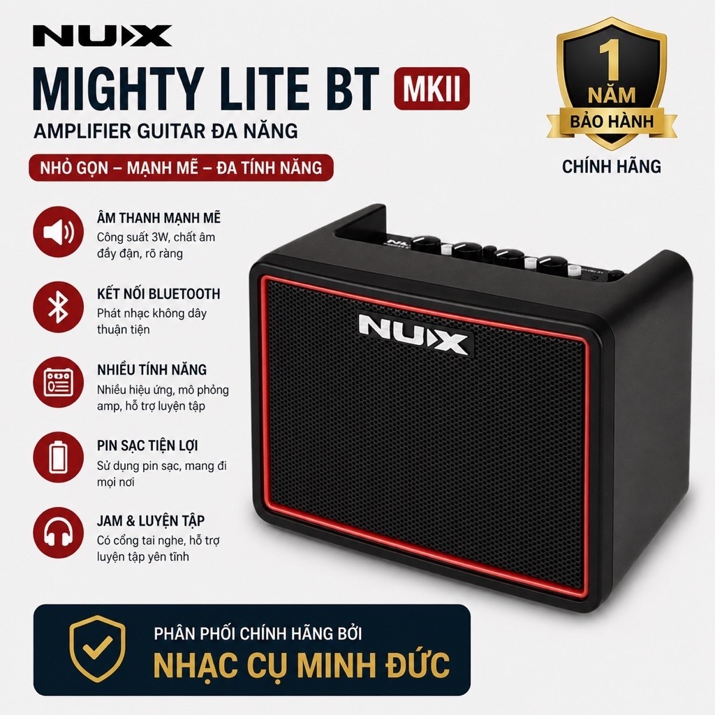 AMPLI GUITAR NUX MIGHTY LITE BT MKII - Loa chơi cùng nhạc cụ bán chạy tầm 2tr