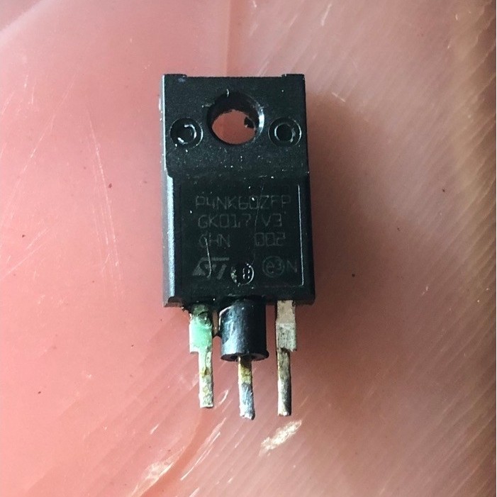(1 con) Mosfet P4NK60ZFP mosfet nguồn xung kênh N tháo board chính hãng ST