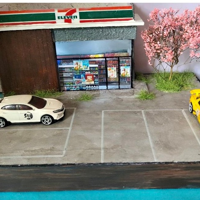 Diorama, mô hinh 1/64  ( không kèm xe).