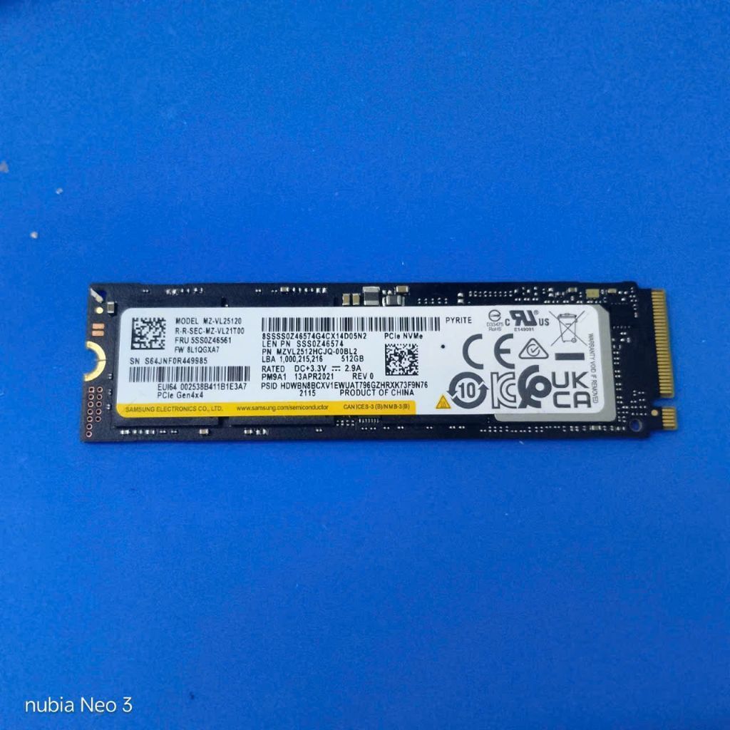 SSD NVME Gen 4 512Gb tháo máy jp zin