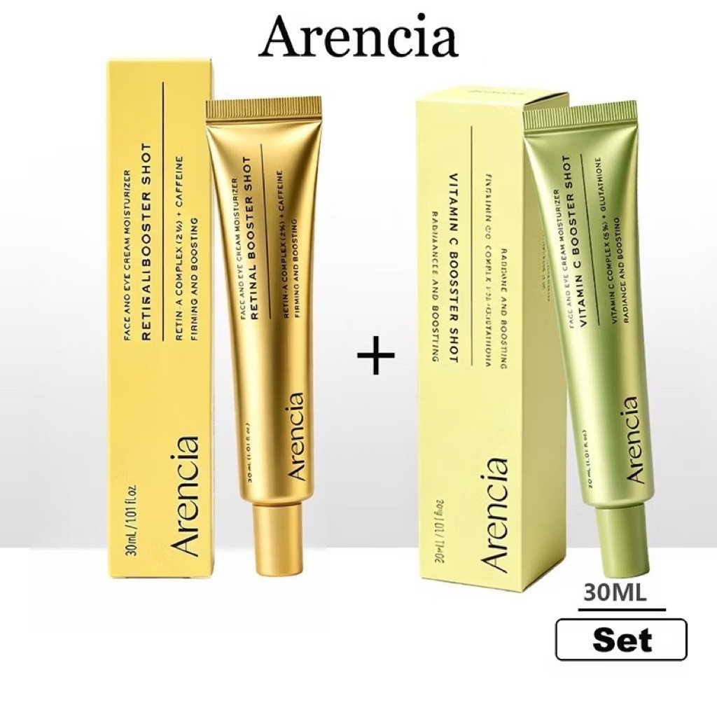[Arencia] Bộ đôi tinh chất Arencia – Vitamin C sáng da + Retinal phục hồi