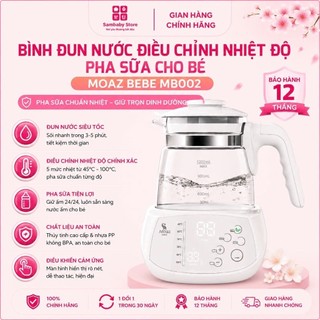 Bình đun nước điều chỉnh nhiệt độ pha sữa cho bé moaz bébé mb002 – bình đun & giữ nhiệt thông minh, đun nhanh