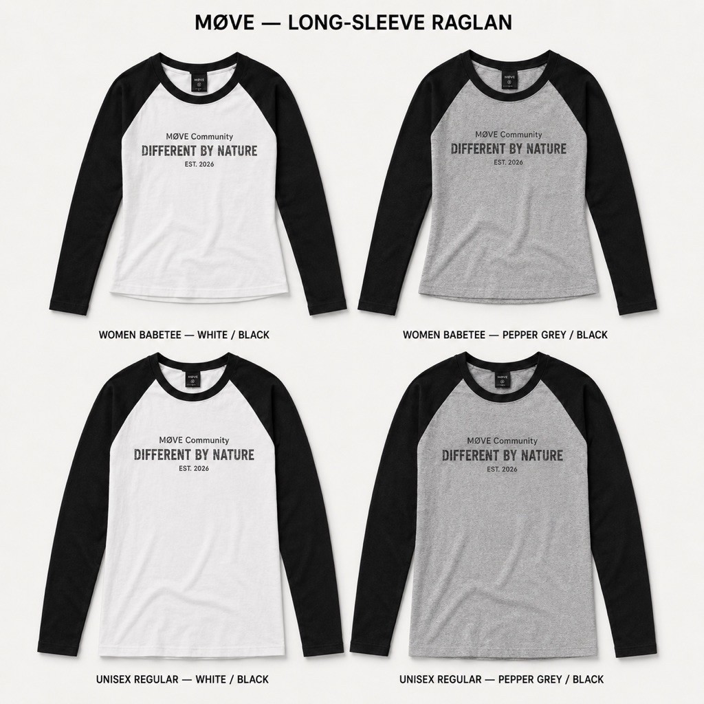 [ DEAL MỞ BÁN ] ÁO THUN TAY RAGLAN MOVE COTTON 250 GSM
