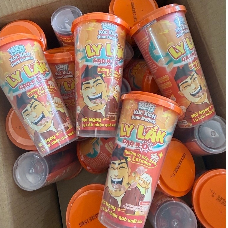 Xả Hàng Combo 10 Ly Xúc Xích Kun Hương Vị Bắp Rang Caramel ( date 28-9 )