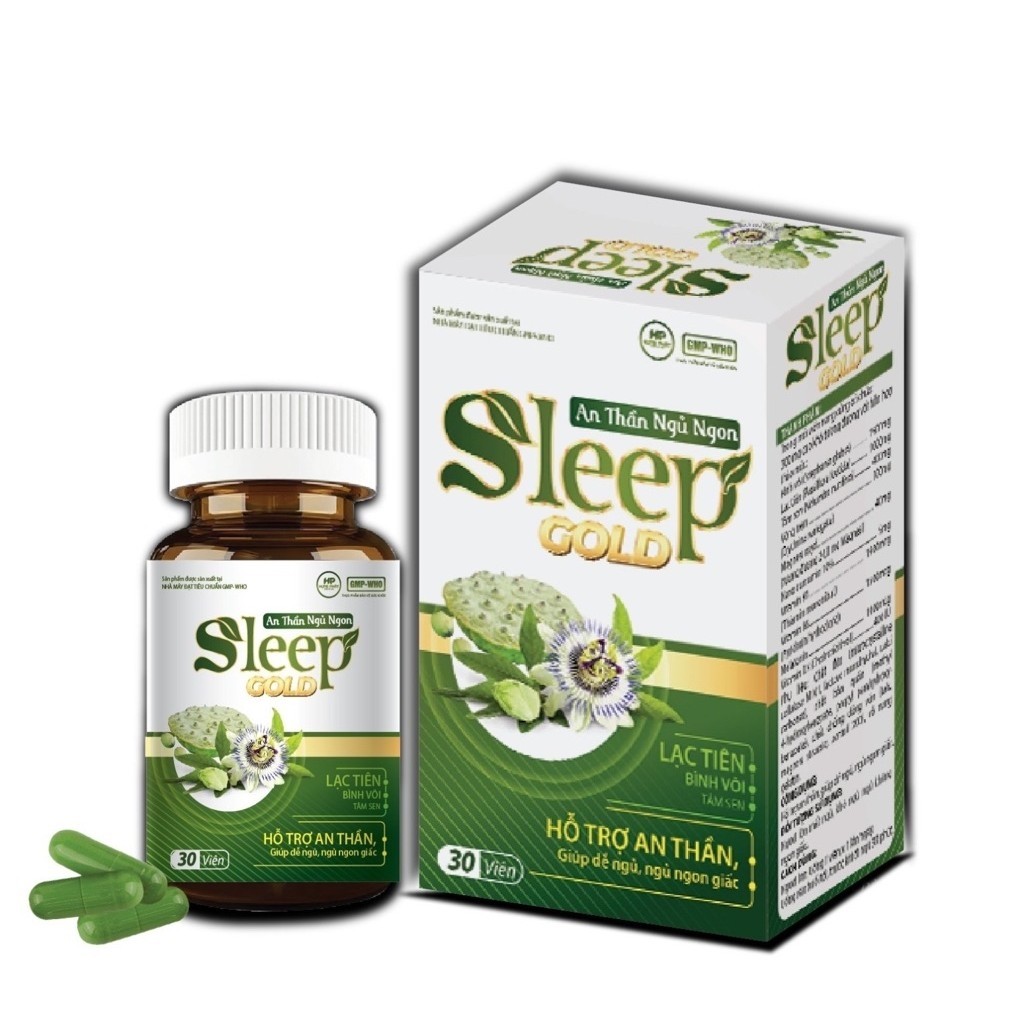 Hỗ trợ an thần, ngủ ngon Sleep Gold TH Pharma hộp 30 viên