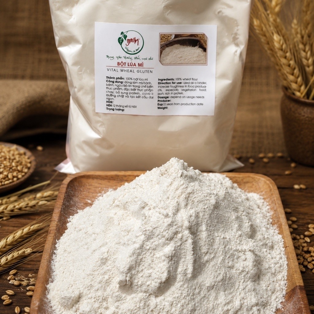 Bột Lúa Mì Vital Wheat Gluten – Bột Mì Căn 100% – Nguyên Liệu Làm Mì Căn, Đồ Chay, Bánh & Thực Phẩm 
