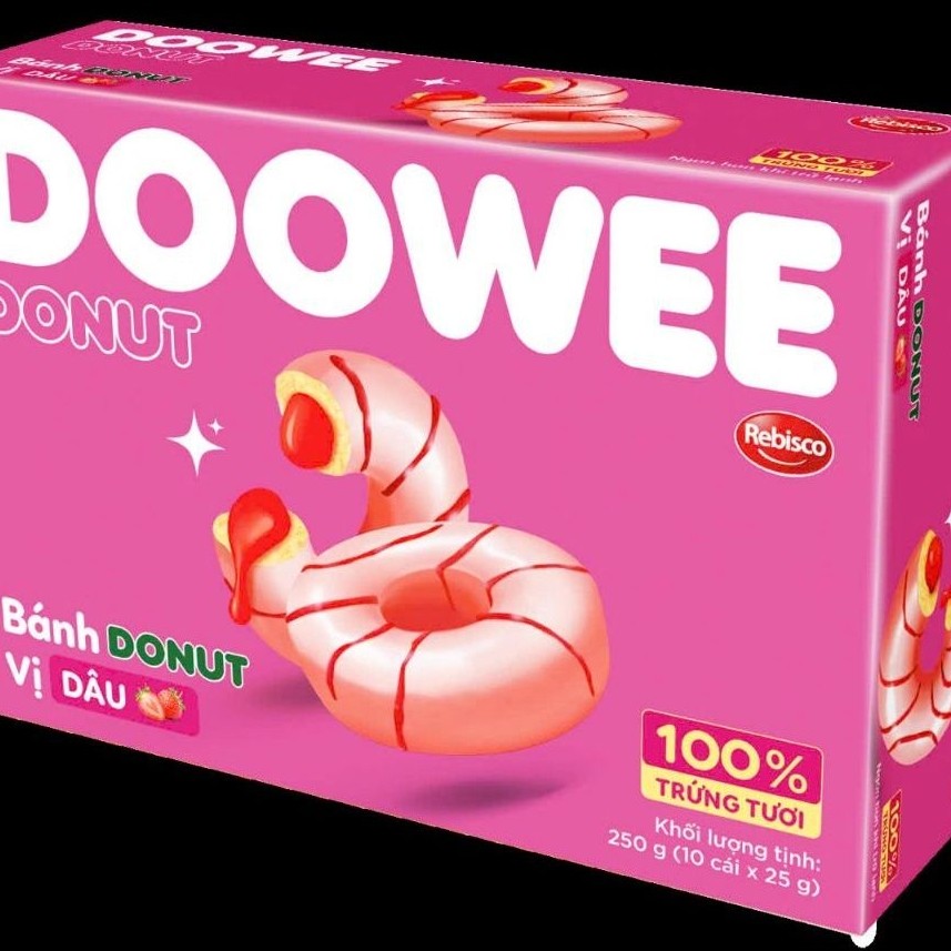 [Hoả Tốc] Combo2Hộp 24 Cái Bánh Donut Doowee [Hoả Tốc] Conbo2Hộp 24 Cái Bánh Donut Doowee Rebisco Vị