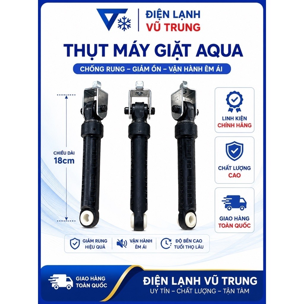 Bộ 3 thụt aqua có tai sắt máy giặt cửa ngang 120N