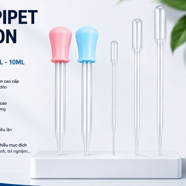 Ống Hút Pipet Silicon 3ml – 5ml – 7ml – 10ml