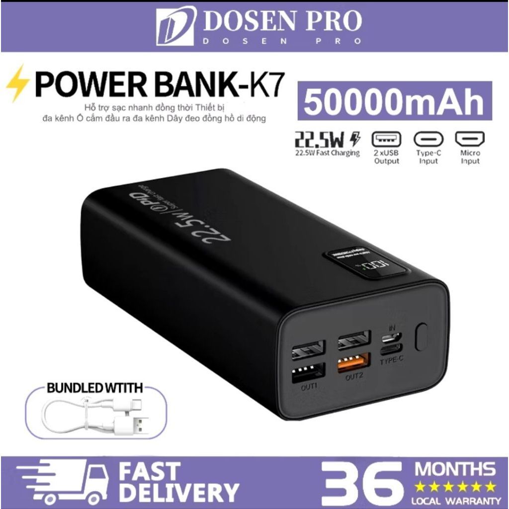 Sạc dự phòng Dosen Pro 50.000 mah