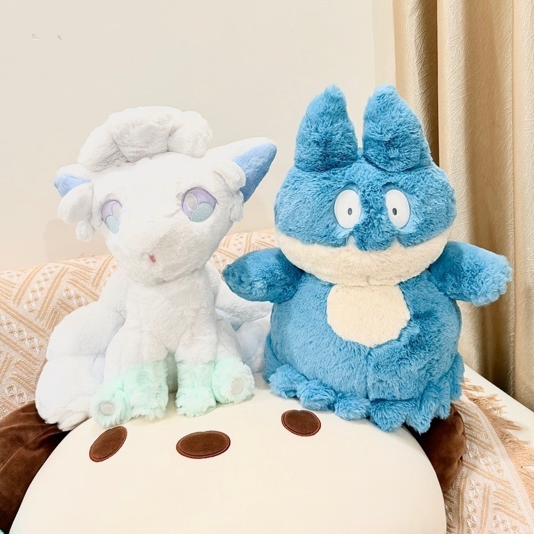(TỔNG HỢP) Gấu bông chĩnh hãng 1000% Pokémon Center Munchlax Comfy Friends, Alolan Vulpix Comfy Frie