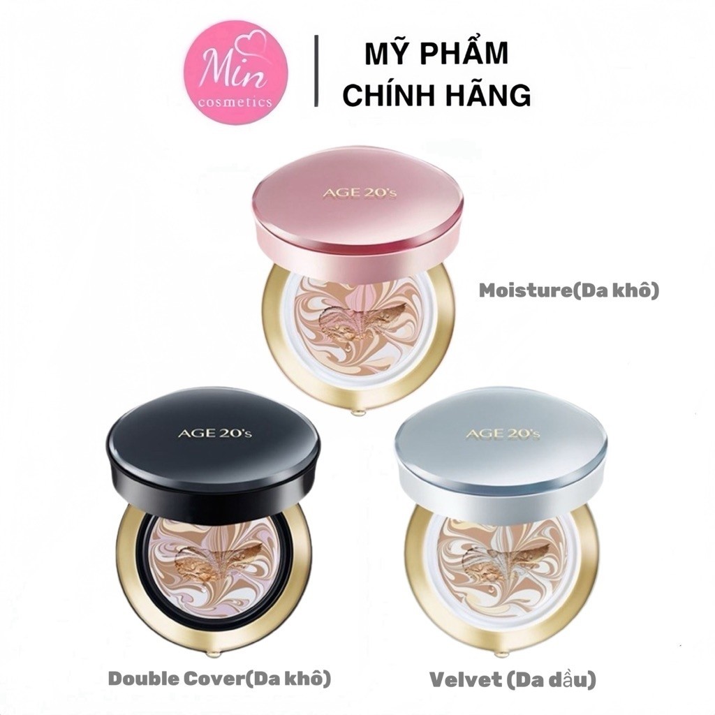 [Chuẩn Auth100%] Phấn tươi Cushion Age20's Signature Essence Cover Pact Spf50+