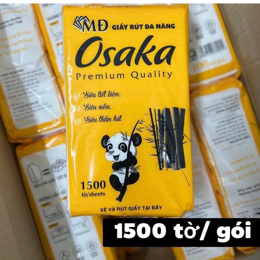 Khăn giấy rút treo tường đa năng Osaka - Gói 1500 tờ