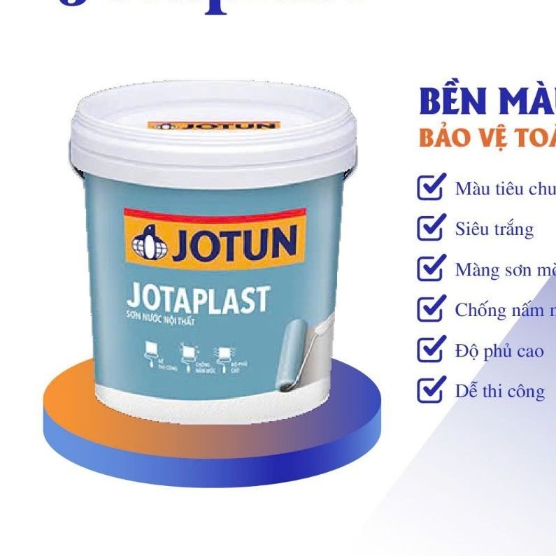Sơn nước nội thất Jotun Jotaplast 5L chống nấm mốc hiệu quả