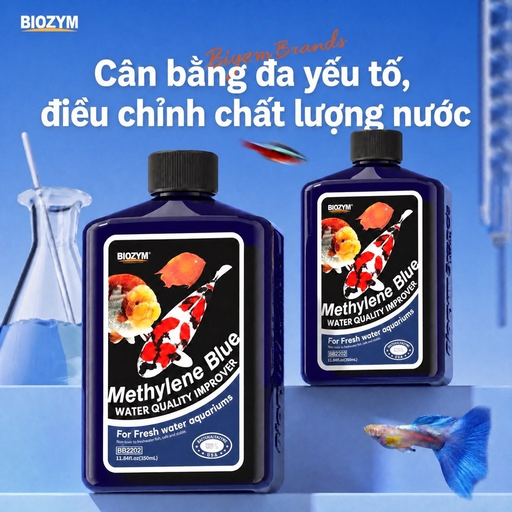 Biozym Methylene Blue 150ml | Dung Dịch Xanh Cho Cá Cảnh Nước Ngọt | Hồ Cách Ly