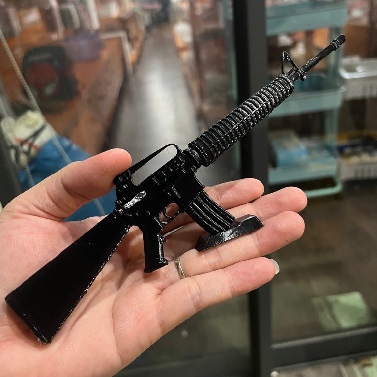 Mô Hình 3D Mini AR15 AK47 M16A4 M16A1 Decor Bàn Học