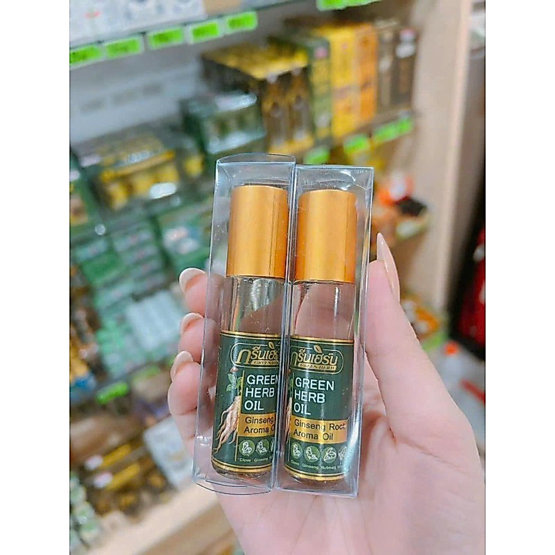01 Chai Dầu Nhân Sâm Ginseng Green Herb Oil 8ml Thái Lan