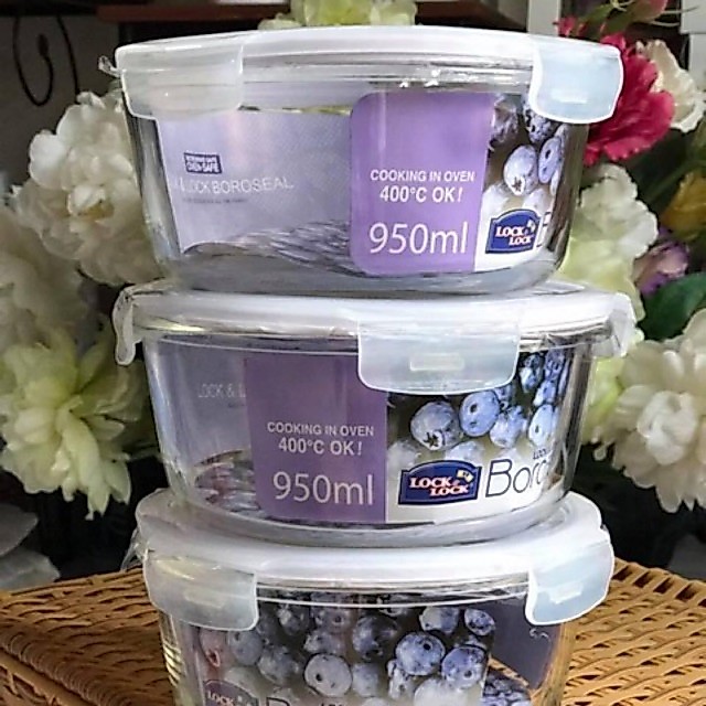 Thố thuỷ tinh lock&lock tròn 950ml