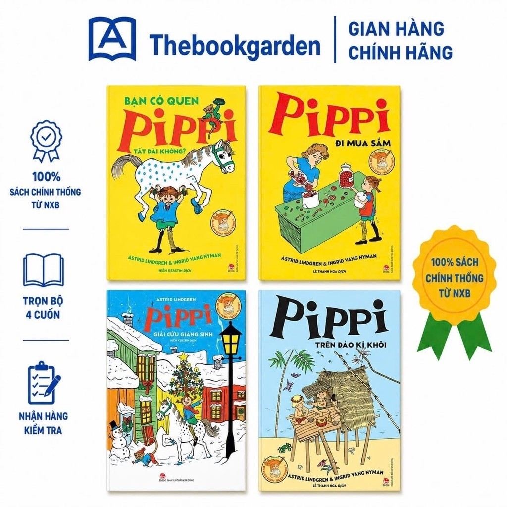 Sách - Bộ Truyện Pippi Tất Dài (4 Cuốn)
