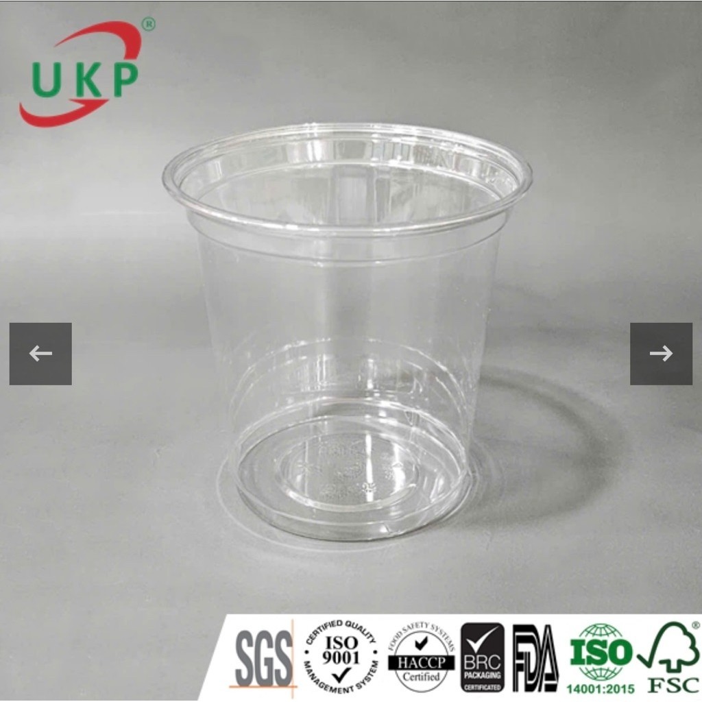 Ly PET LÙN 16oz 500ml - Kèm Nắp Trực Tiếp/ Nắp Cầu Pet