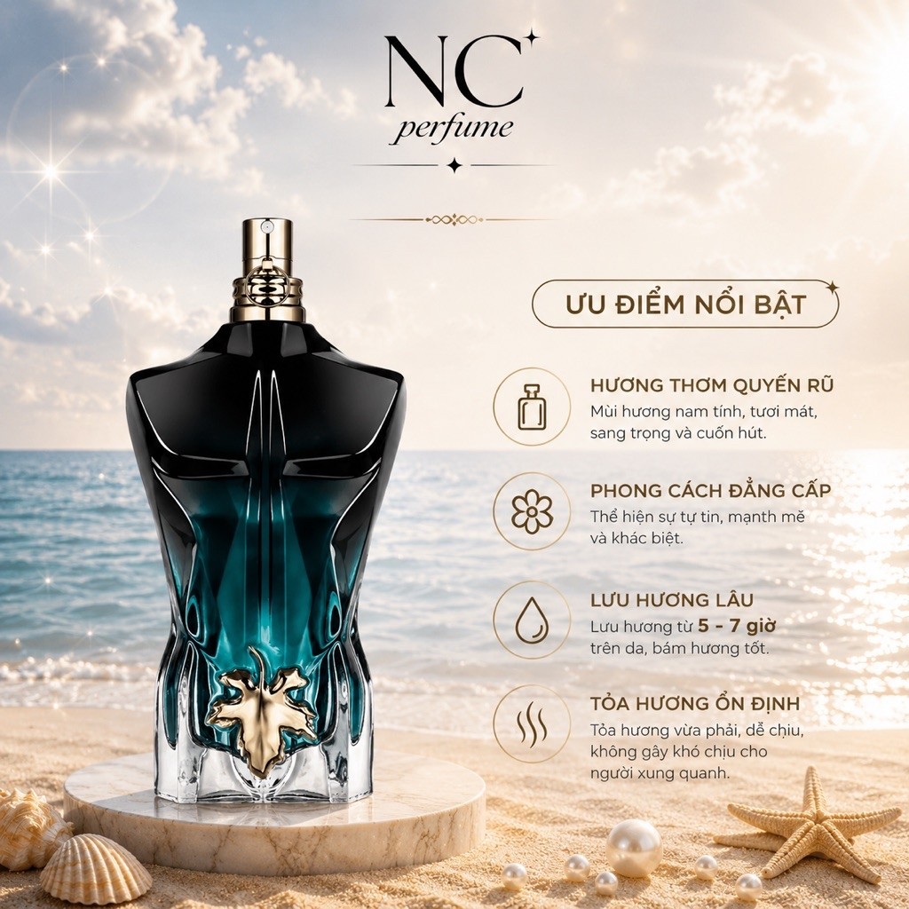 Nước Hoa Nam Le Beau Le Parfume 10ml . Nước Hoa Nam Jean Paul Gaultier - NC Perfume