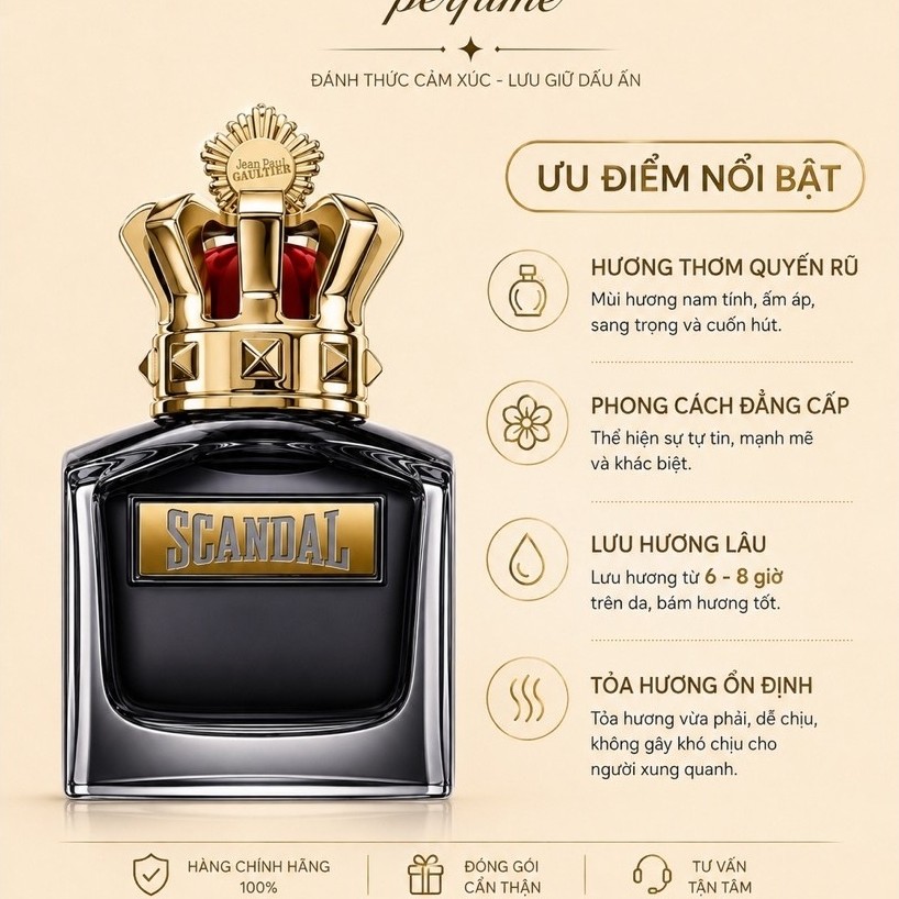 Nước Hoa Nam SCANDAL POUR HOME EDT 10ml . Nước Hoa Nam Scandal - NC Perfume