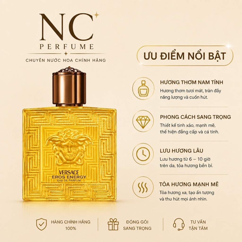 Nước Hoa Nam Versace Eros Energy 10ml . Nước Hoa Nam Versace - NC Perfume